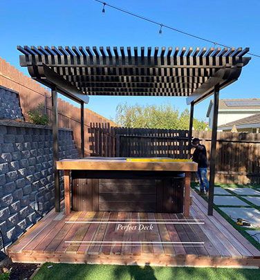 Cedar Decking in Pacific Palisades